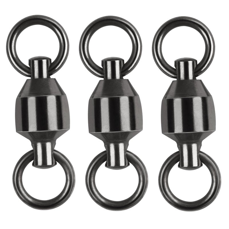 Shaddock Fishing Ball Bearing Fishing Swivels Tackle - Barrel Swivel Connectors, High Strength Stainless Steel Solid Welded Rings for Saltwater Freshwater Lures Leader Lines, 25pcs, Size0 35lbs - Image 1